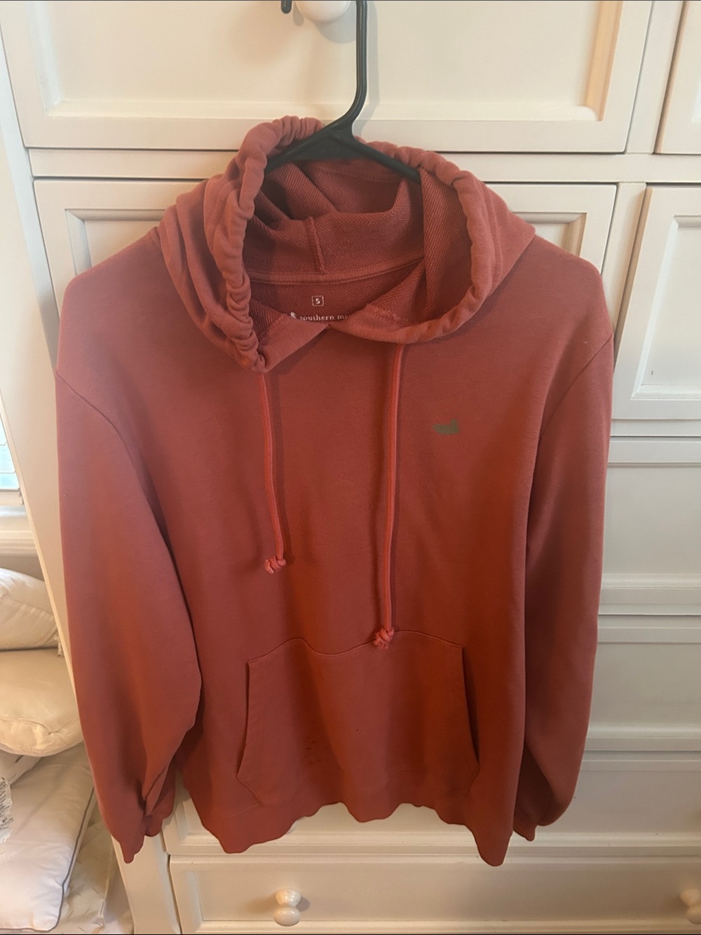 New Men's Pullover Hoodie - Rust Red/ Orange
